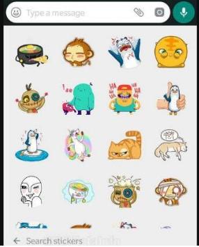whatsapp sticker search feature