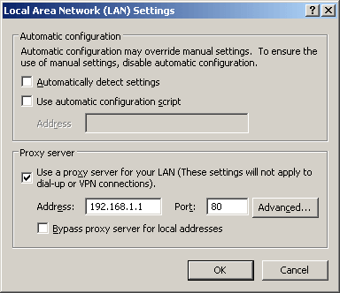 Proxy Server Settings