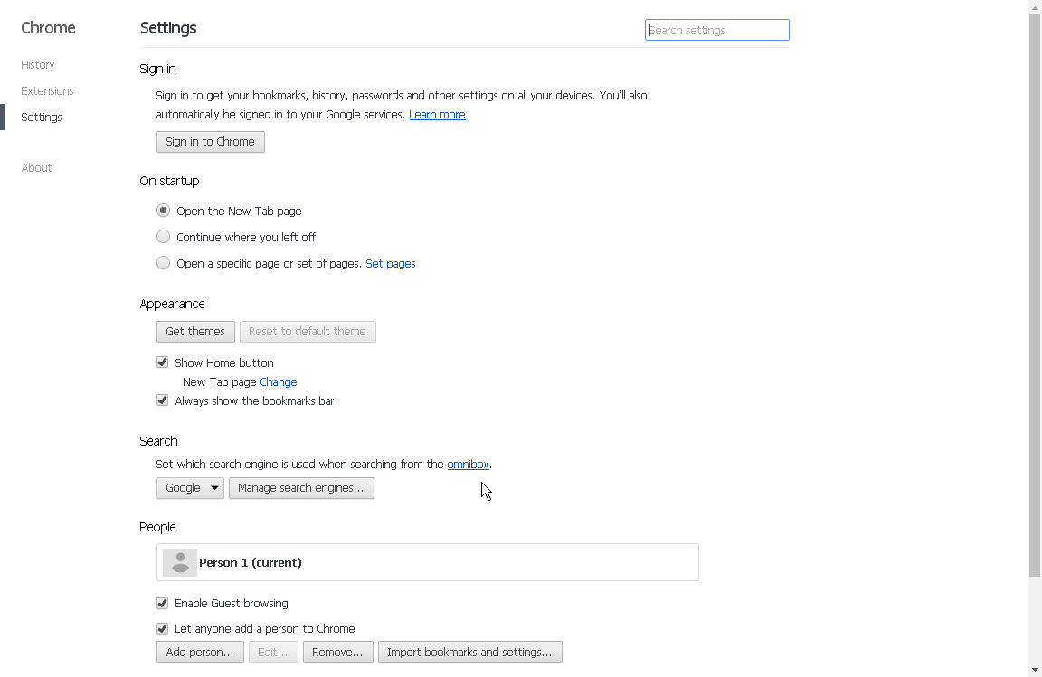 Search Open Proxy Setting