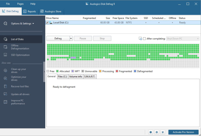 Auslogics Disk Defrag Software For PC Download