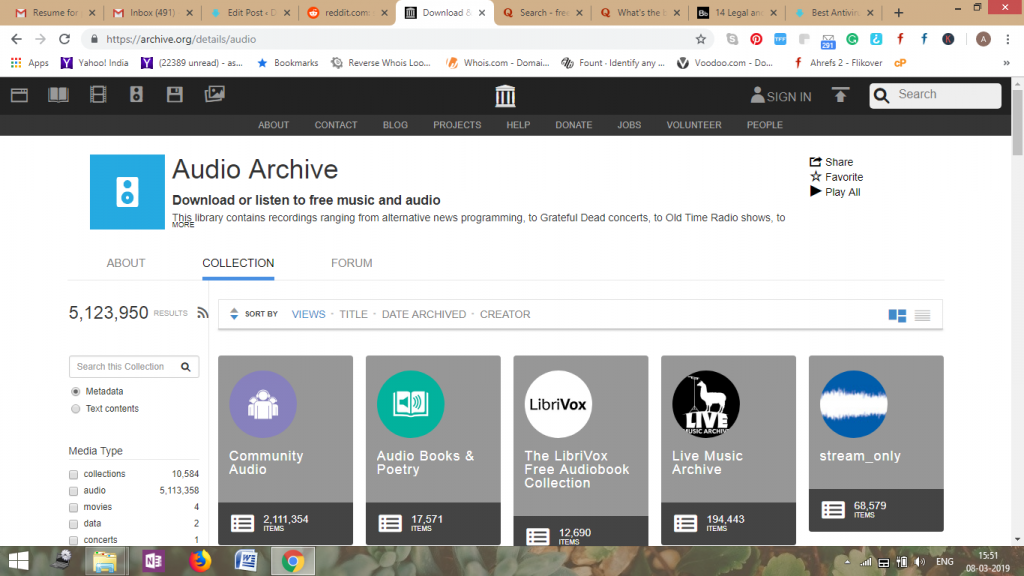 Internet Archive - Vast Library of Free Audio Downloads