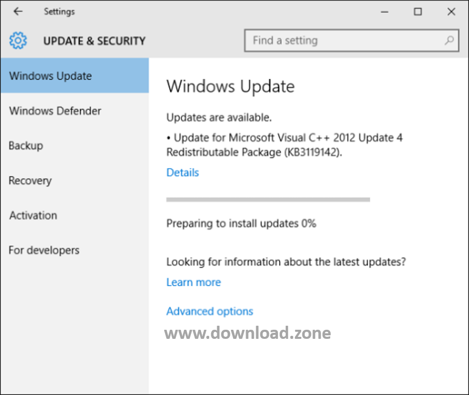 Window 10 update