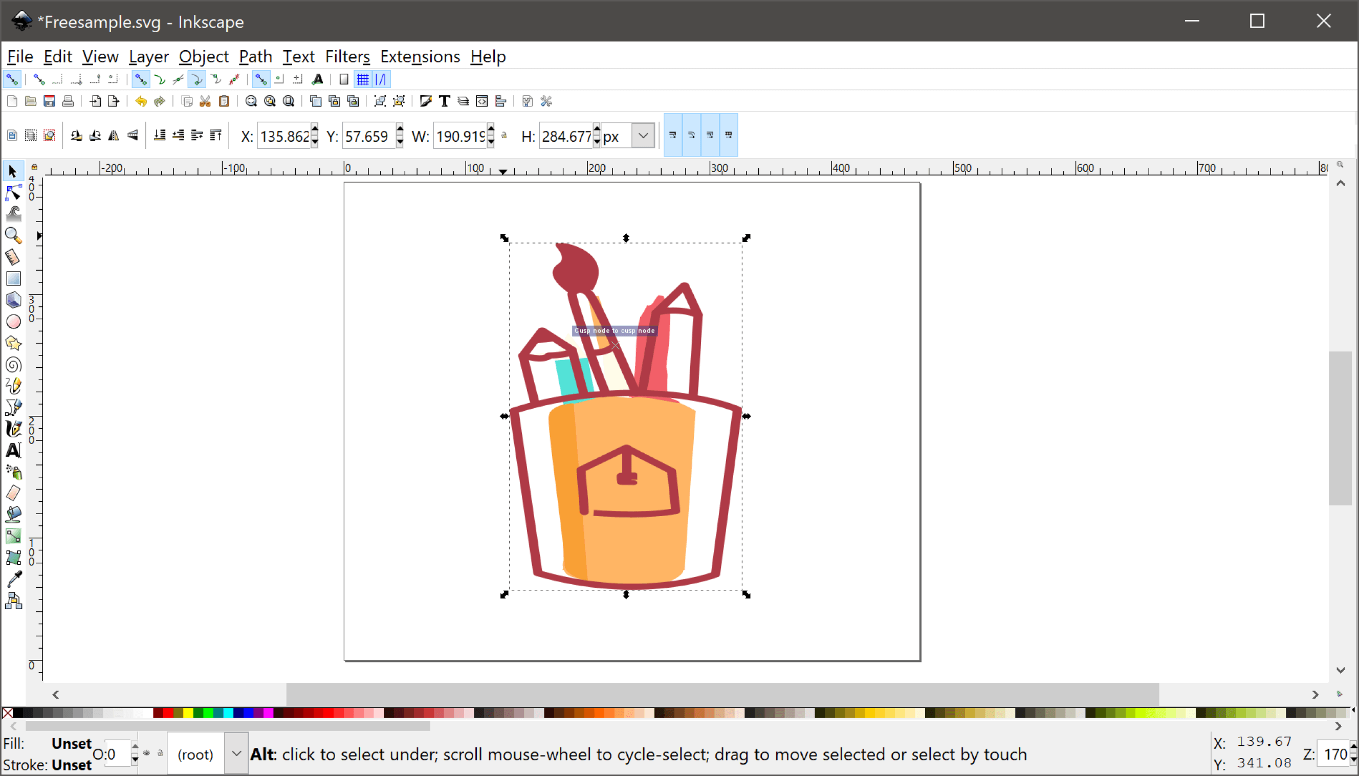 inkscape svg zuschneiden