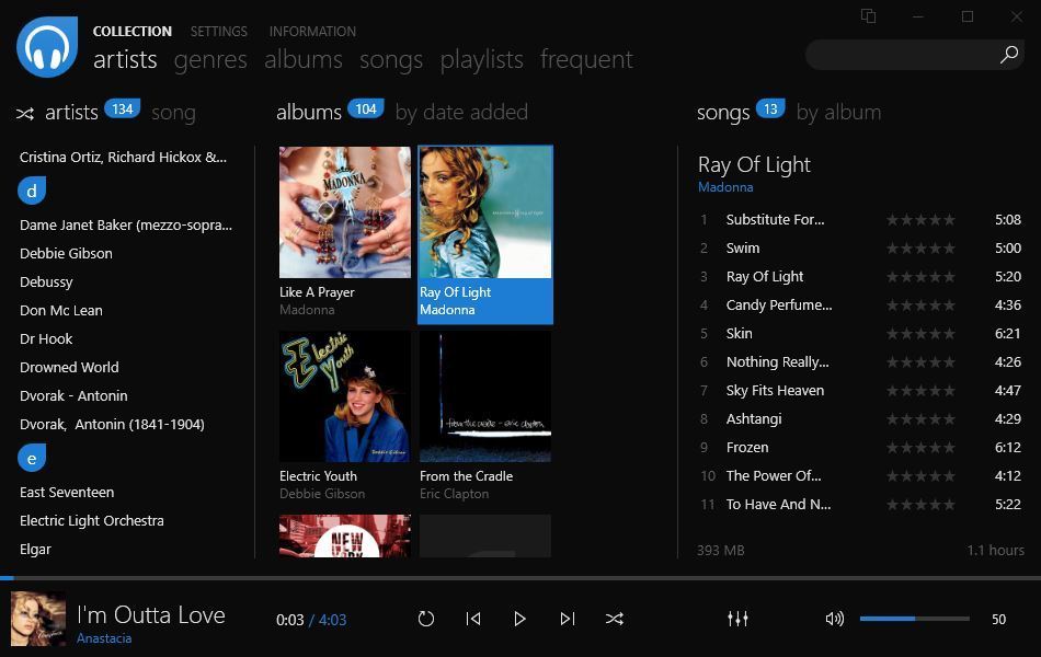 Dopamine Music Player software free download for Windows