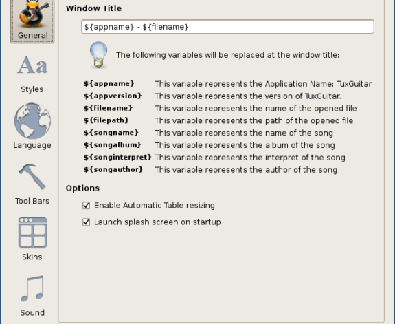 Configure TuxGuitar