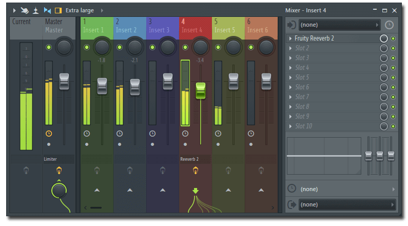 FL Studio mixing software to create music with multiple sound effects