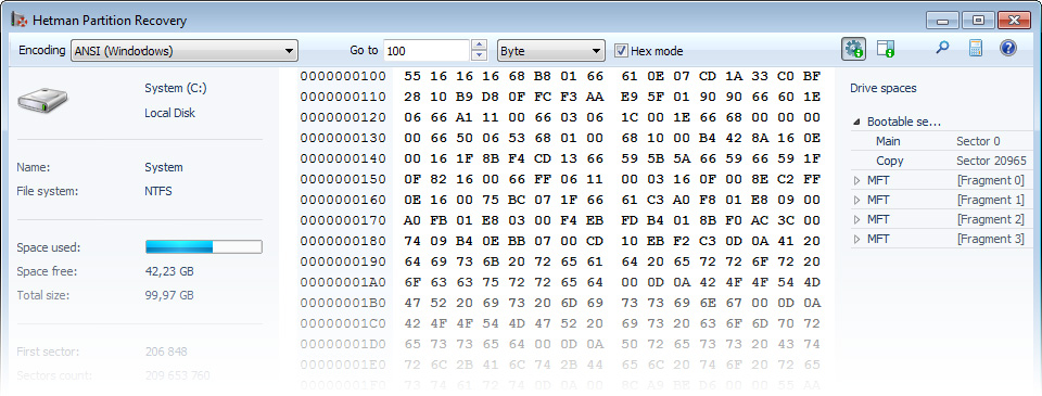 Visual Pre-Recovery Preview and the HEX Editor