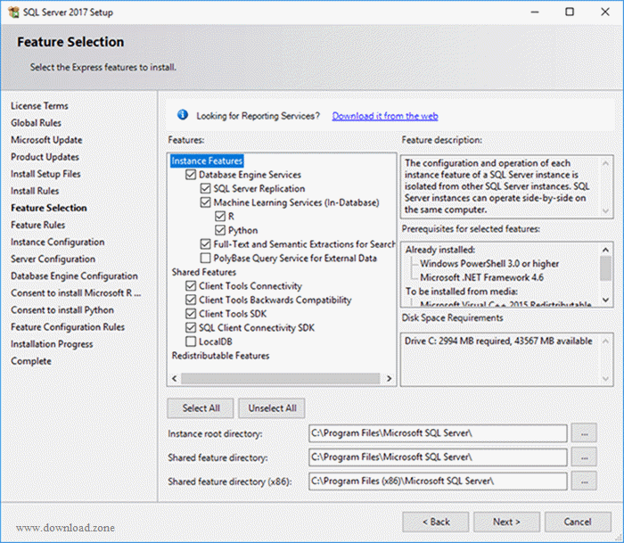 SQL Server feature