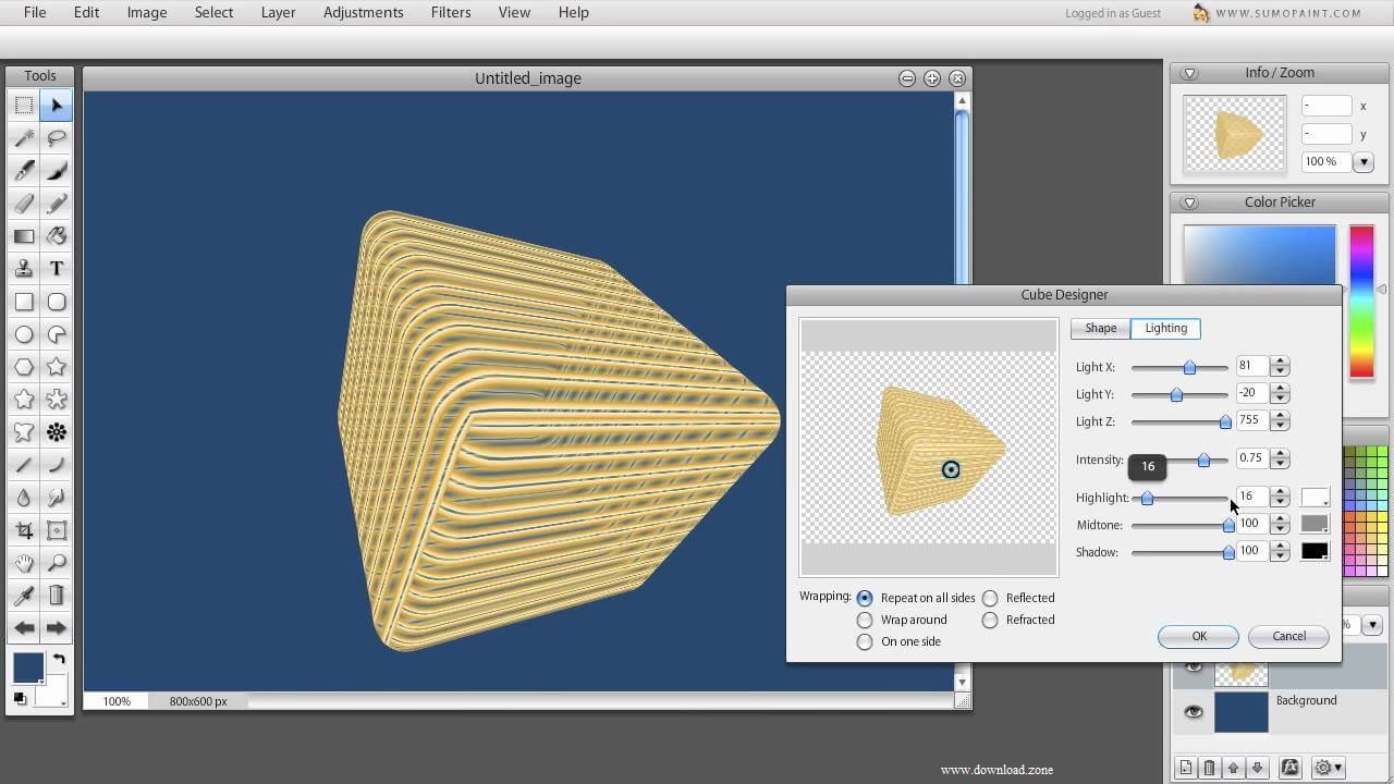 sumo paint cube designer