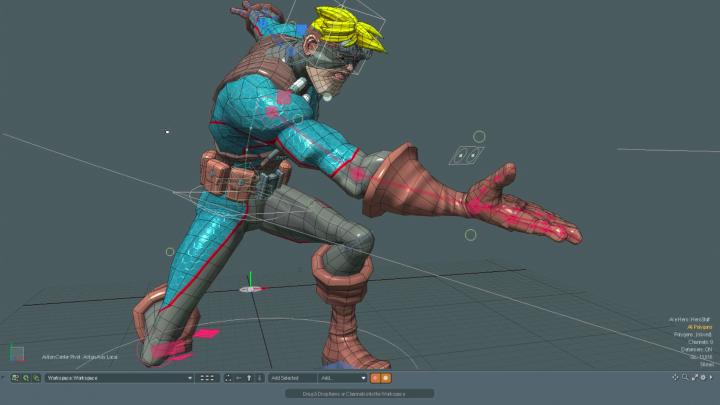 Modo-3D-modeling-showing-rigging