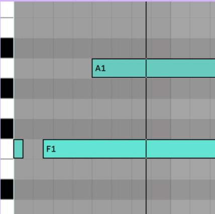 Ableton Live Software showing Note chasing