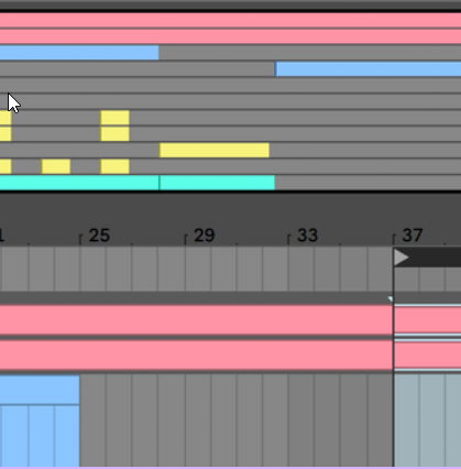 Ableton Live Software showing Resizable Arrangement Overview window