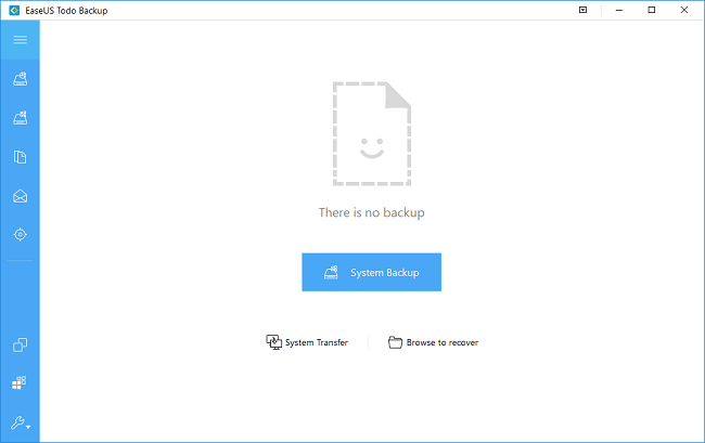 EaseUS Todo Backup Software showing display screen