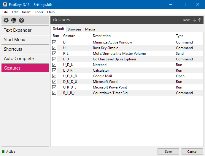 FastKeys-mouse gesture