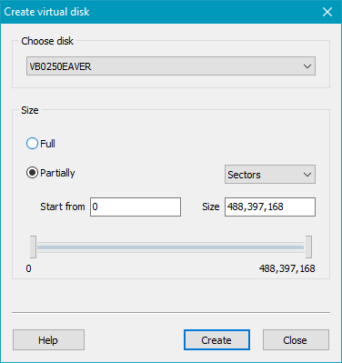 create virtual disk