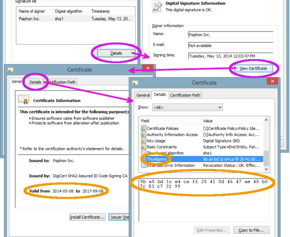 Digital Signature Details