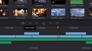 davinci resolve software showing edit modes