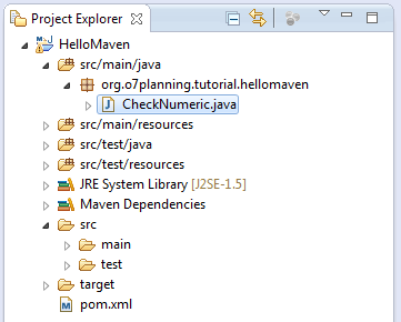 Maven Project explorer