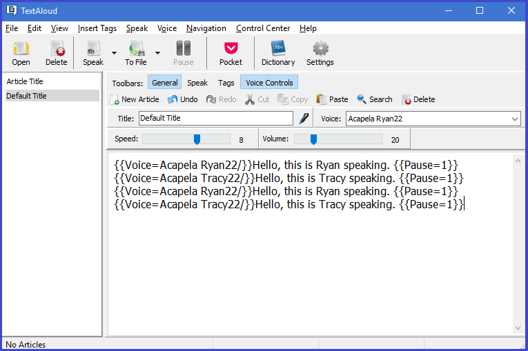 TextAloud Text To Speech Software - Record Voice