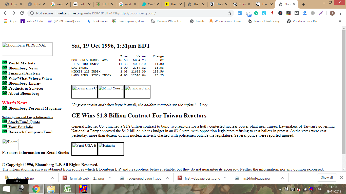 12th website of the world - bloomberg.com