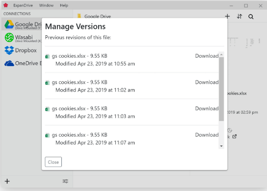 Manage File Versions