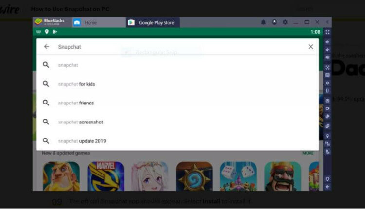 Search Snapchat App In Google Play Store