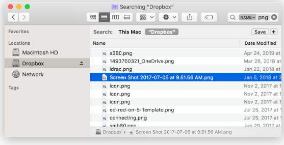 Searching Dropbox