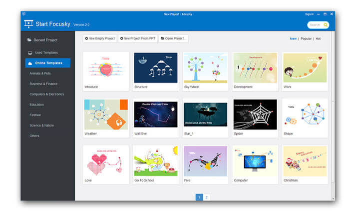 Focusky Open Templates