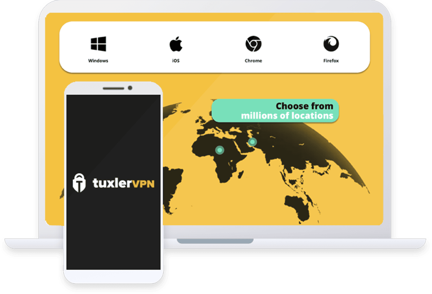 Tuxler VPN for Windows, Mac, and Android