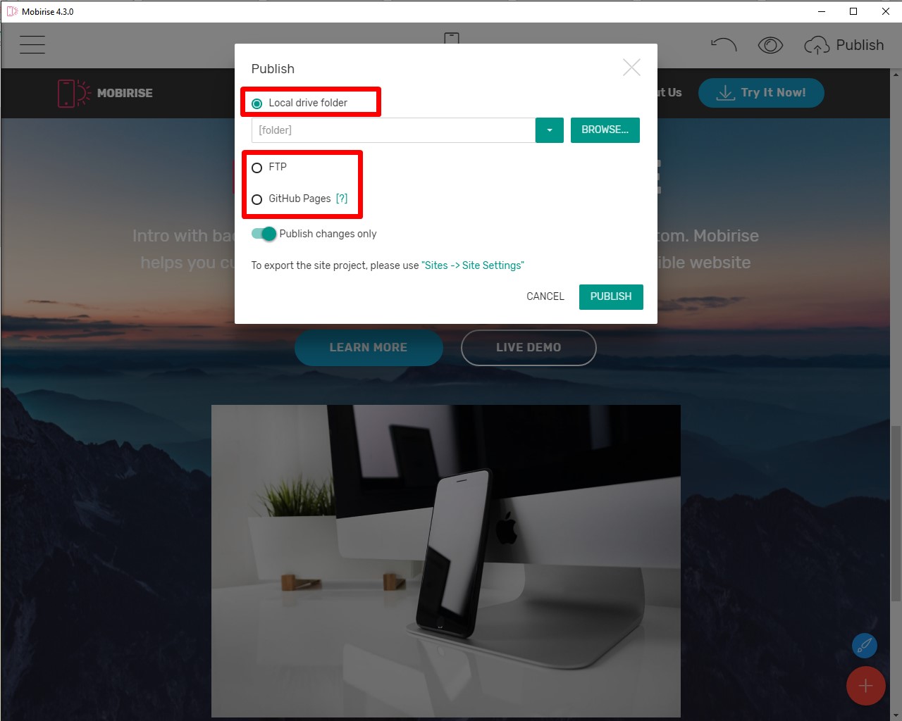 Publish Changes Only
