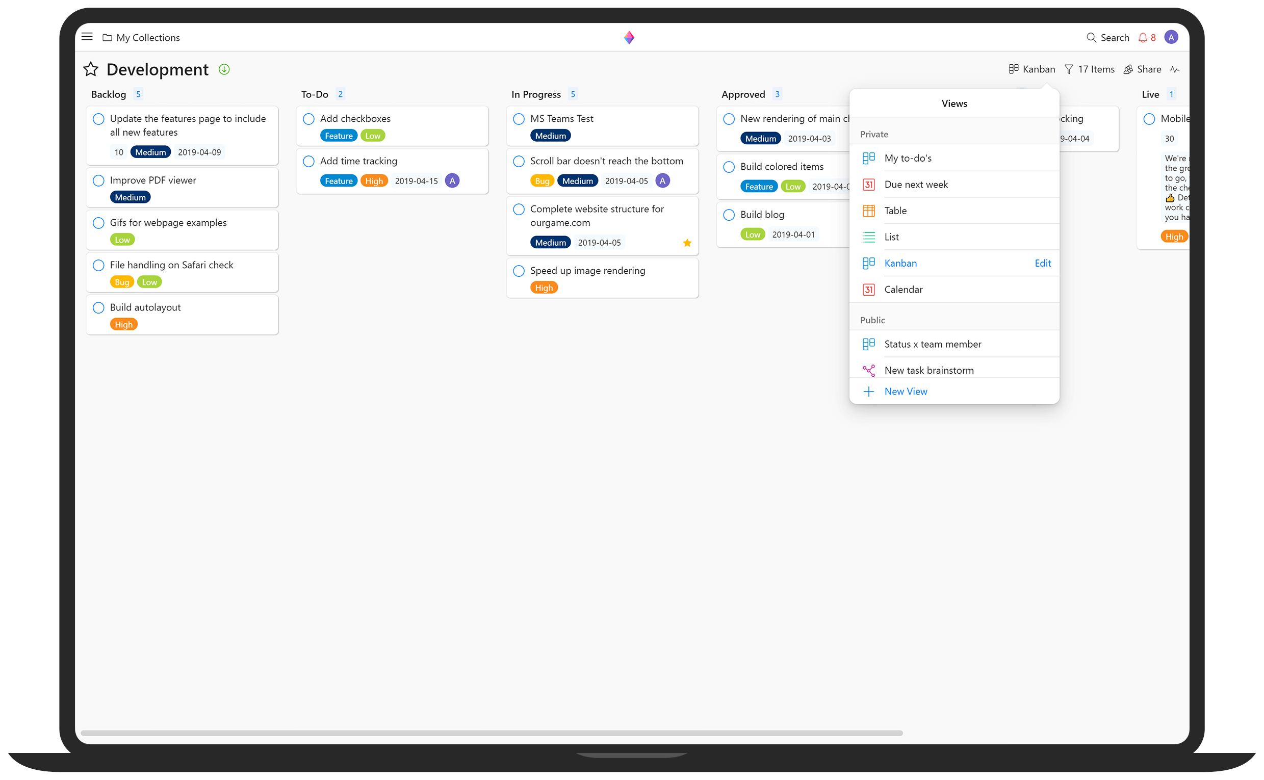 zenkit-dashboard