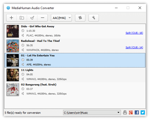 mediahuman audio converter to usb stick