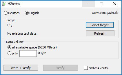 h2testw software