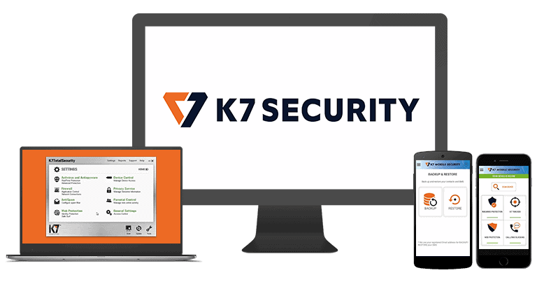 K7 antivirus software running on Windows