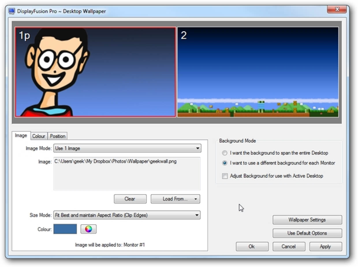 Manage wallpaper with desktop enhancement software