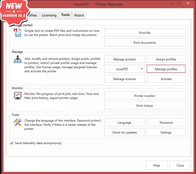 Manage Profiles To Create PDF Document