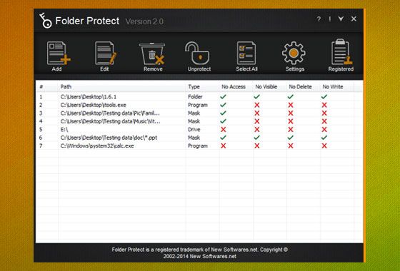 List of Files That Protect By Folder Protect