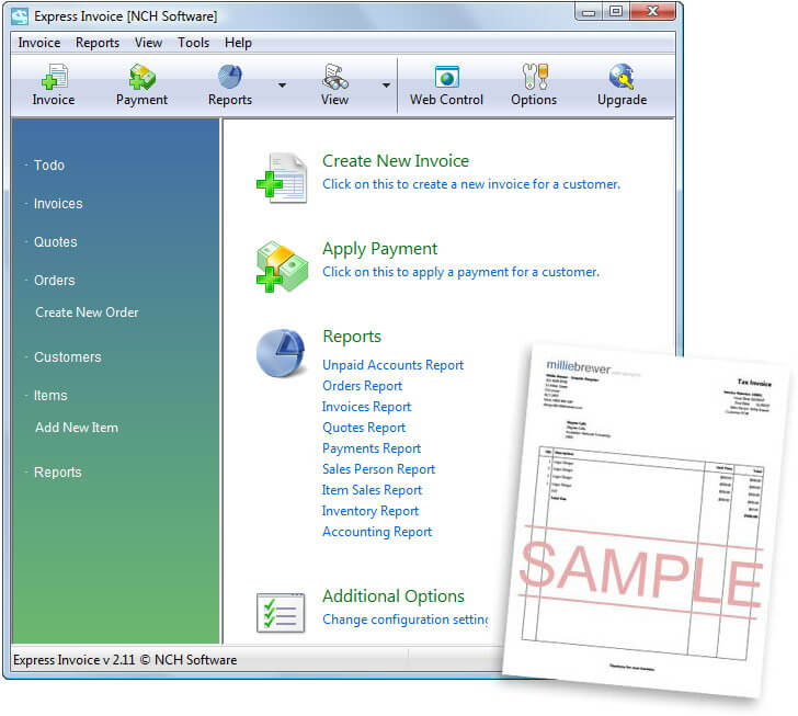 nch express accounts older software