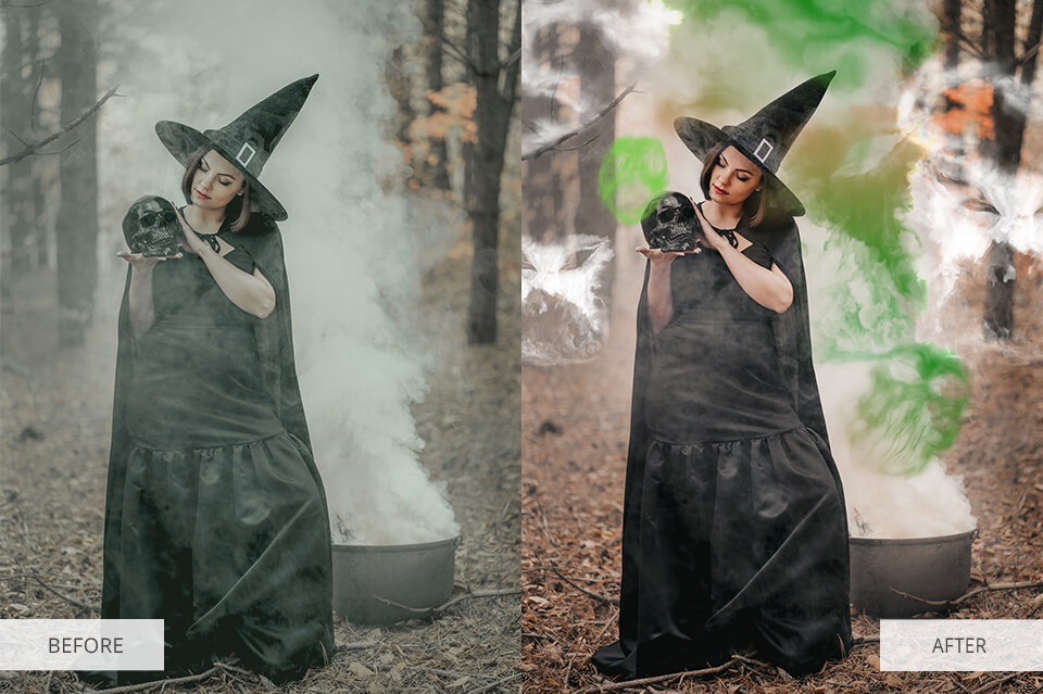 spooky smoke overlays