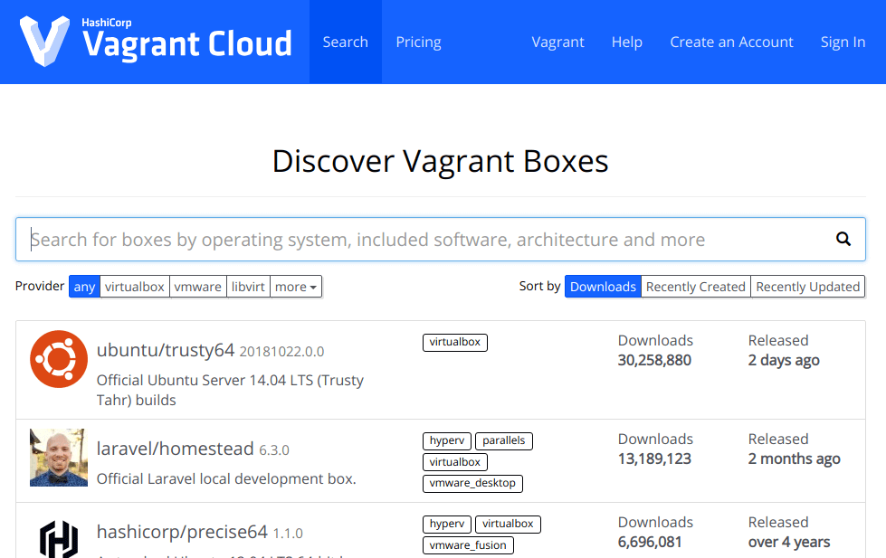 vagrant box - virtualization environment for Windows