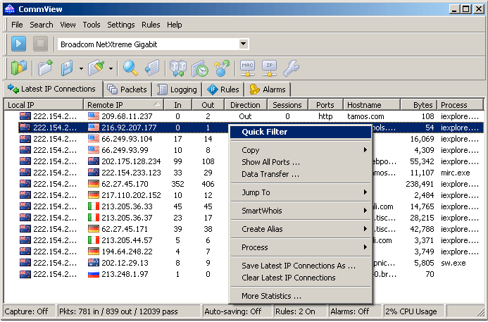 Filter Data of Network Analyzer For Windows