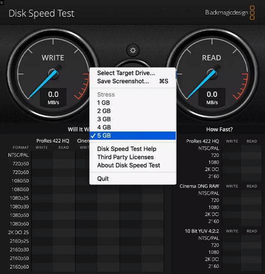 blackmagic disk speed test mac