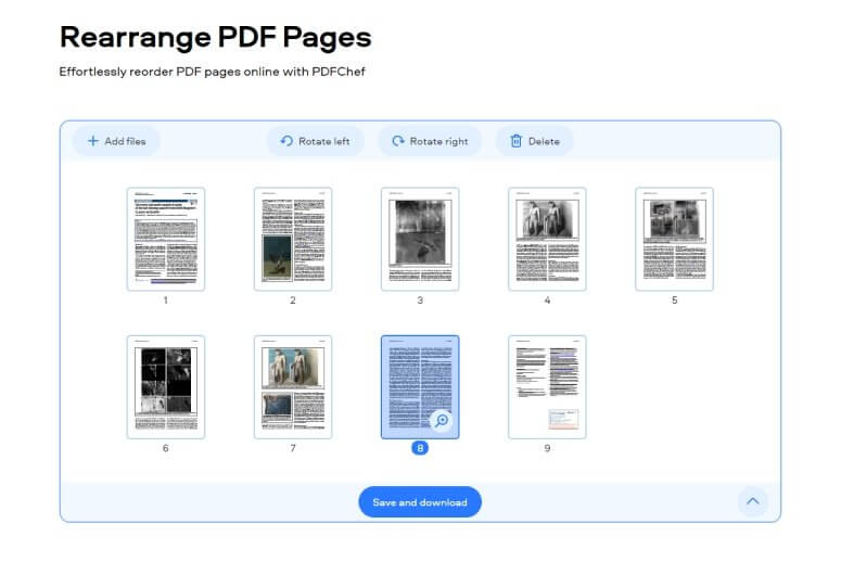 arranging pdf files