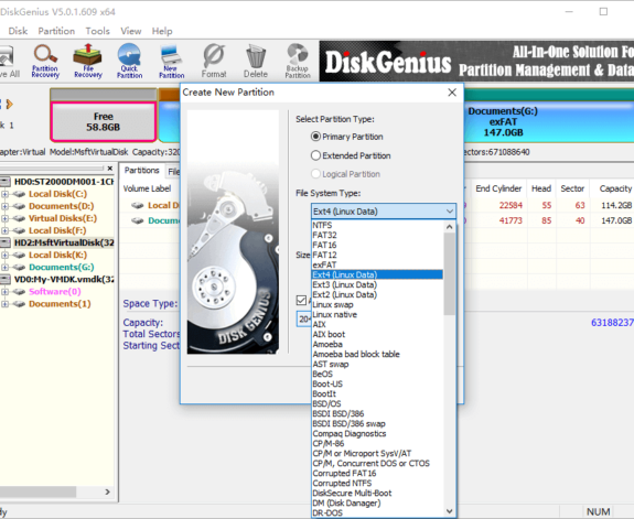 Create New Partition