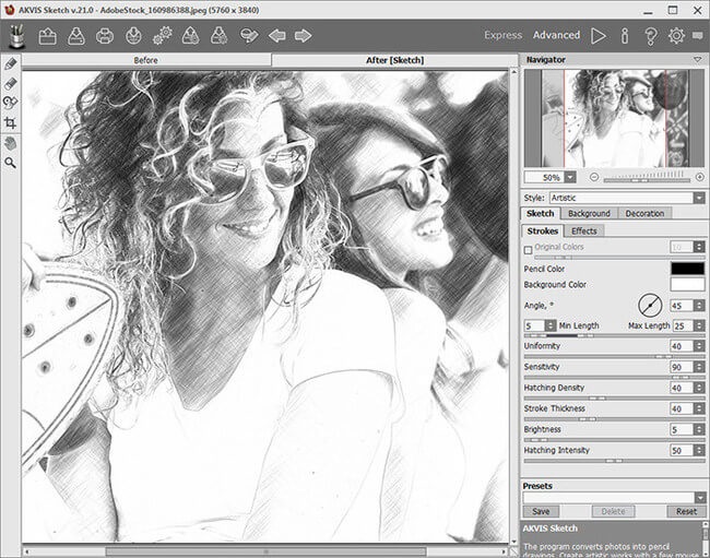 convert pictures into pencil sketch software