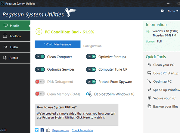 Pegasun System Utilities