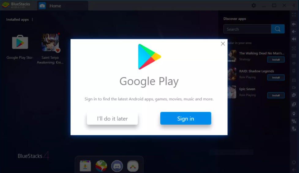 Bluestacks Emulator To Sign In Google Play Store