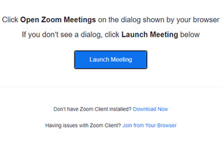 Launch Zoom Meeting