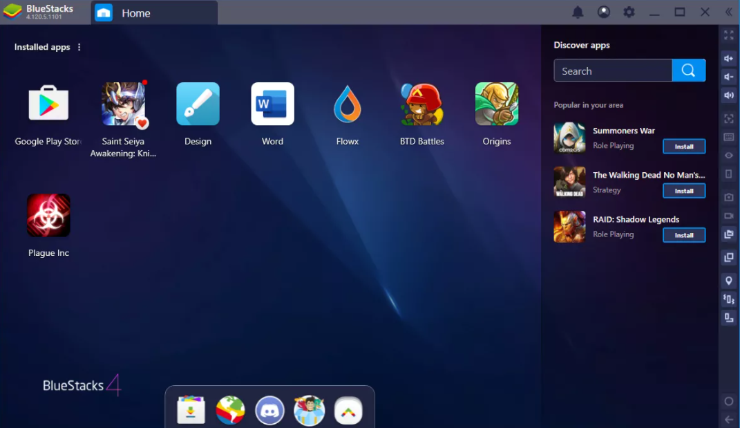 Select App icon on Bluestacks Emulator