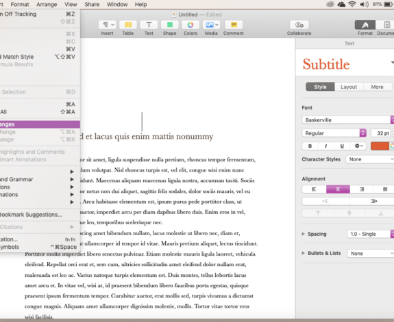 pages word processor for mac
